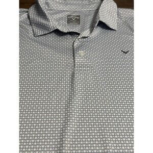 Callaway Opti-Dri‎ Polo Shirt Blue Geometric  Lightweight Golfing Mens XXL